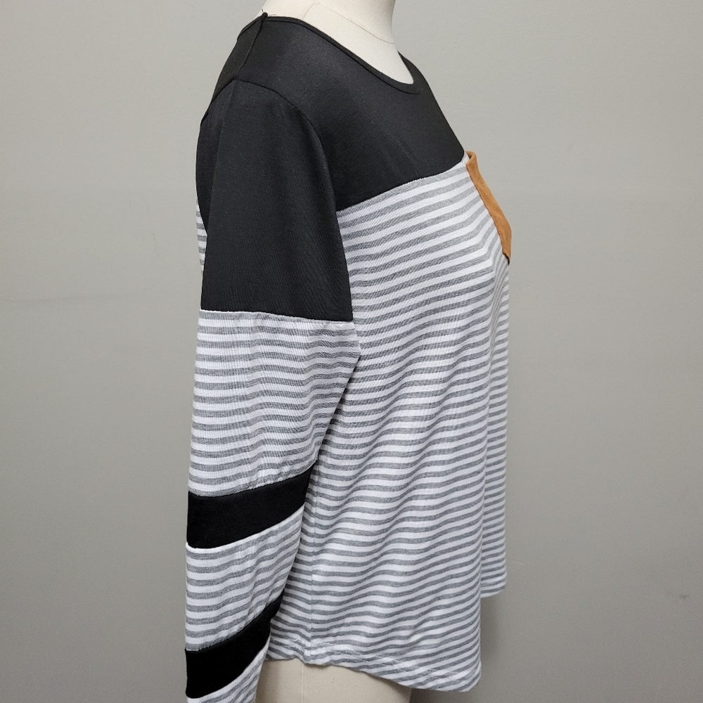 Hxn Pinstripe Patch Pocketbtop Size Medium View 3